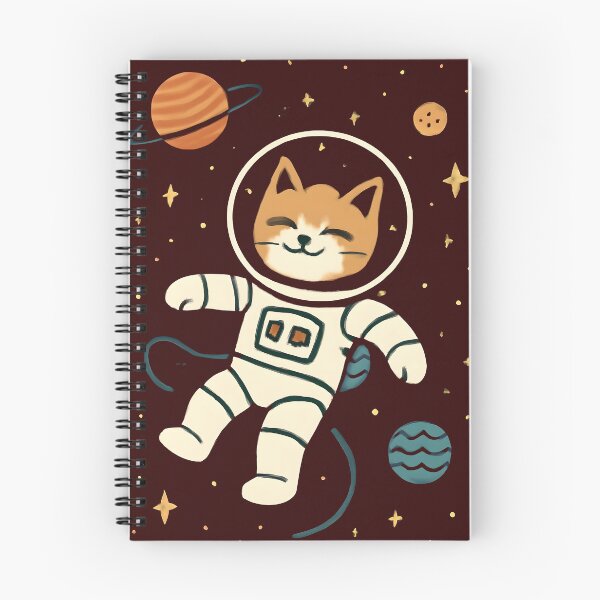 Item preview, Cute Space Cat Astronaut – Kawaii Cosmic Kitty Floating Among the Stars designed and sold by KAM-KAM-STORE.