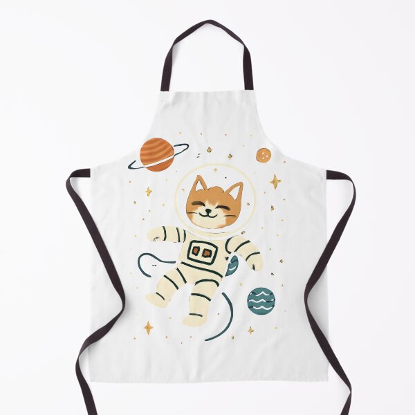Item preview, Cute Space Cat Astronaut – Kawaii Cosmic Kitty Floating Among the Stars designed and sold by KAM-KAM-STORE.