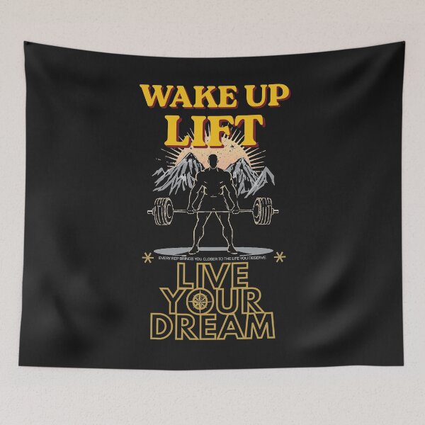 Item preview, Wake Up Lift Live Your Dream T-Shirt | athletic trainer | Fitness Lifestyle Shirt designed and sold by Reverielook.