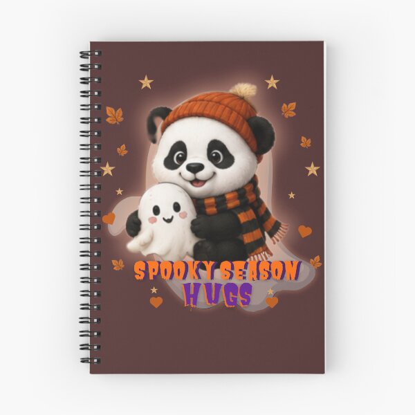 Item preview, Spooky Season Hugs Cute Panda Ghost Halloween Kawaii Autumn Design designed and sold by EnginerdStudio.