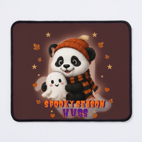 Item preview, Spooky Season Hugs Cute Panda Ghost Halloween Kawaii Autumn Design designed and sold by EnginerdStudio.