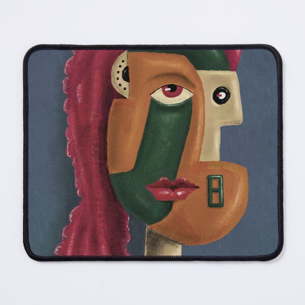 Item preview, Cubist Pink Hair Woman Digital Portrait - Number 8 designed and sold by aekritdeach.