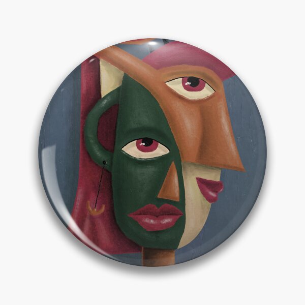 Item preview, Vintage Pop Cubism Geometric Abstract Face designed and sold by aekritdeach.