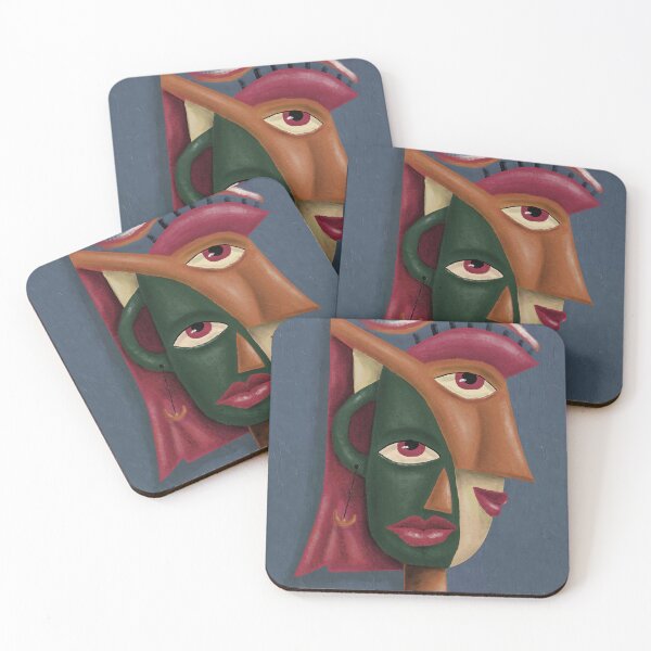 Item preview, Vintage Pop Cubism Geometric Abstract Face designed and sold by aekritdeach.