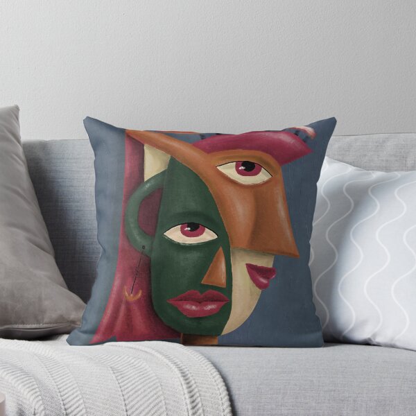 Item preview, Vintage Pop Cubism Geometric Abstract Face designed and sold by aekritdeach.