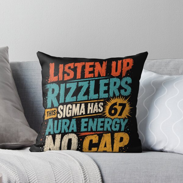 Item preview, Listen Up Rizzlers This Sigma Has 67 Aura Energy No Cap Internet Meme Slang designed and sold by JonesFlora2025.