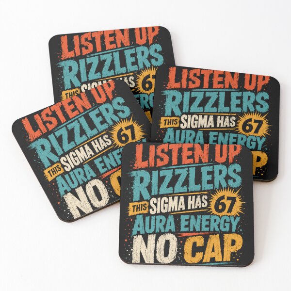 Item preview, Listen Up Rizzlers This Sigma Has 67 Aura Energy No Cap Internet Meme Slang designed and sold by JonesFlora2025.