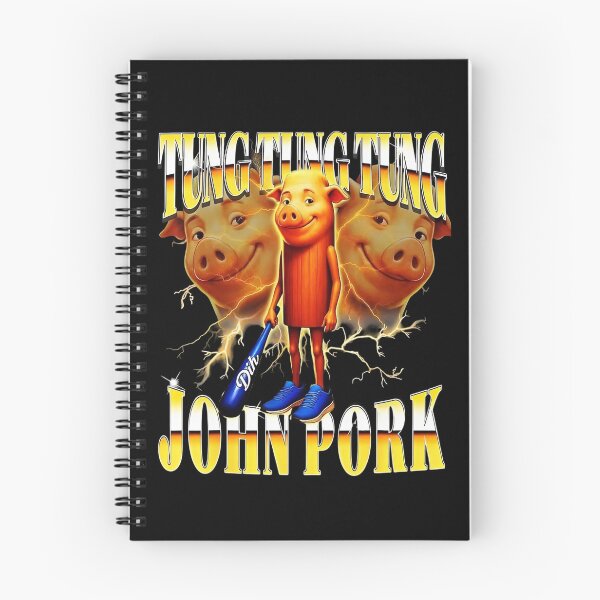 Item preview, John Pork Tung Tung Tung Bootleg Rap Tee Retro Meme designed and sold by Cutecharactel.