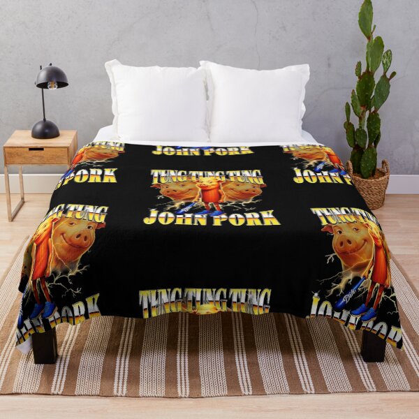 Item preview, John Pork Tung Tung Tung Bootleg Rap Tee Retro Meme designed and sold by Cutecharactel.