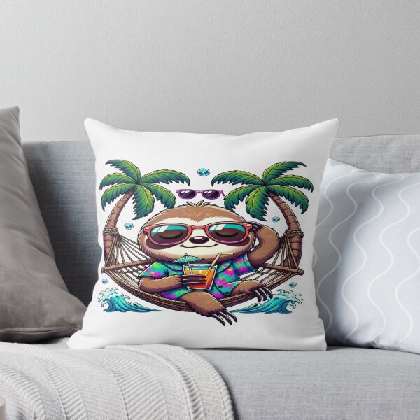 Item preview, Chill Sloth Tropical Vacation T-Shirt | Cute Sloth Hammock Beach Graphic | Relax Mode Summer Travel Animal Shirt designed and sold by Sushikidsntod.