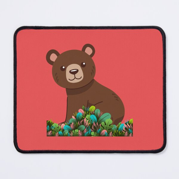Item preview, Cute Bear in Colorful Jungle Leaves designed and sold by manojbalan1968.