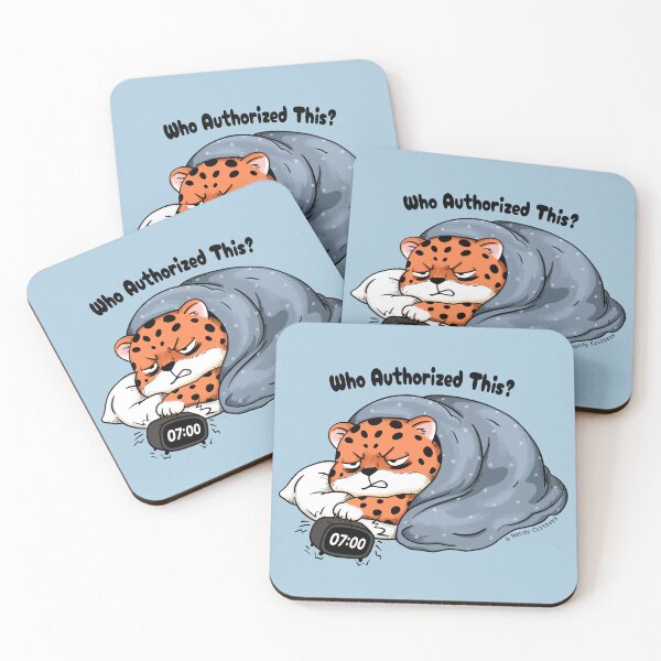 Item preview, Grumpy Leopard Annoyed by Morning Alarm designed and sold by Moody Critters.