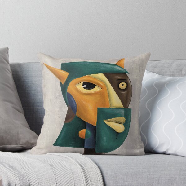 Item preview, Cubist Devil Portrait | Abstract Geometric Figure Art designed and sold by aekritdeach.