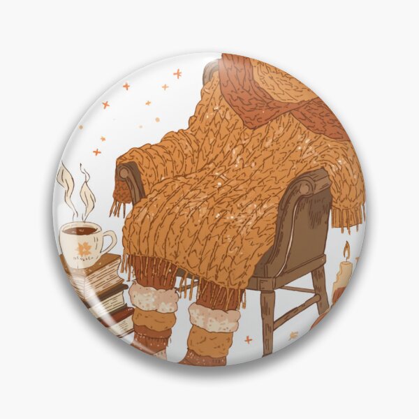 Item preview, Stay Cozy | Cozy Autumn Sweater & Books Whimsical Illustration designed and sold by catcurio.