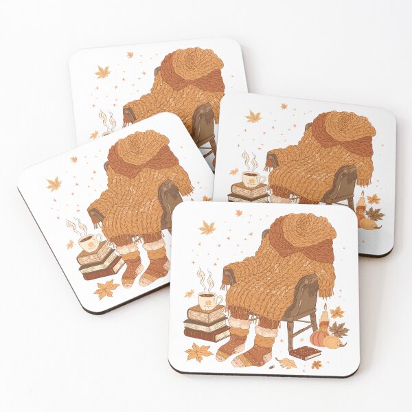 Item preview, Stay Cozy | Cozy Autumn Sweater & Books Whimsical Illustration designed and sold by catcurio.