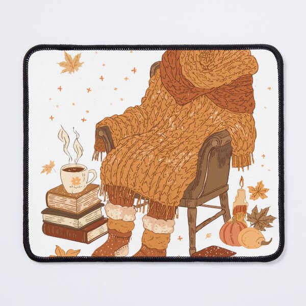 Item preview, Stay Cozy | Cozy Autumn Sweater & Books Whimsical Illustration designed and sold by catcurio.