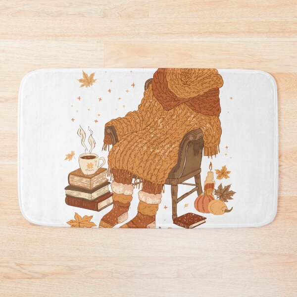 Item preview, Stay Cozy | Cozy Autumn Sweater & Books Whimsical Illustration designed and sold by catcurio.
