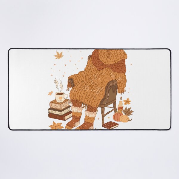Item preview, Stay Cozy | Cozy Autumn Sweater & Books Whimsical Illustration designed and sold by catcurio.