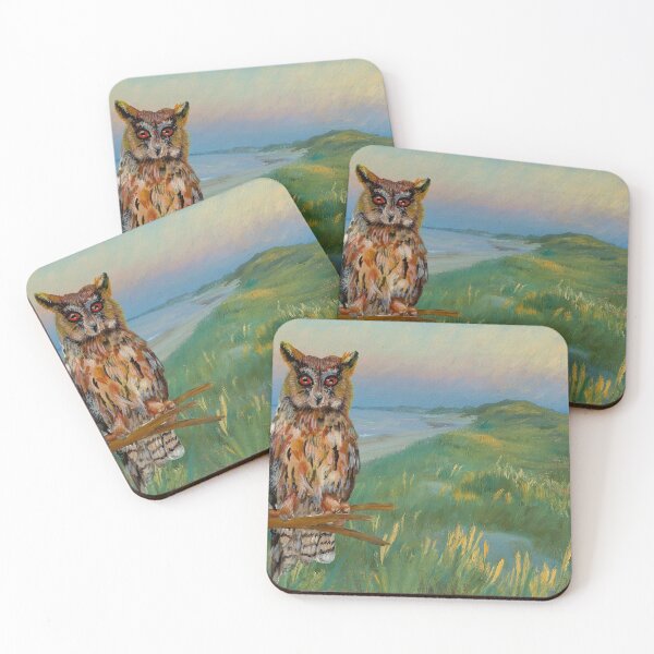 Item preview, Nocturnal Owl by the sea designed and sold by Bygone-Art.