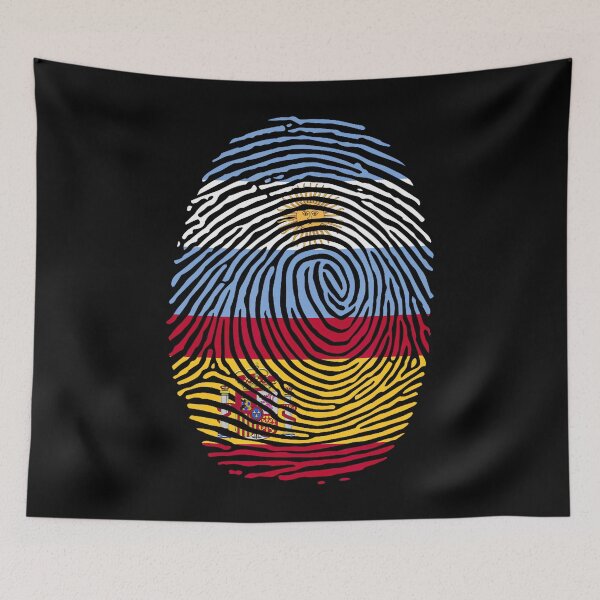 Item preview, Spain  Argentina Fingerprint Half Spanish Argentinian Roots  designed and sold by Amerakstore.
