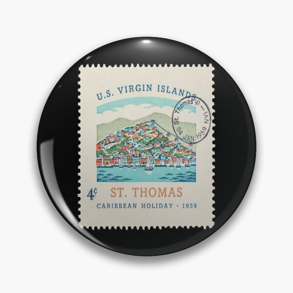 Artikelvorschau, St. Thomas USVI Karibik Hafen Briefmarkenaufkleber entworfen und verkauft von stickercuffs.