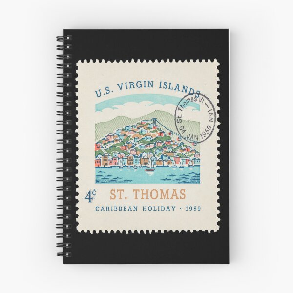 Item preview, St Thomas USVI Caribbean Harbor Postage Stamp Sticker designed and sold by stickercuffs.