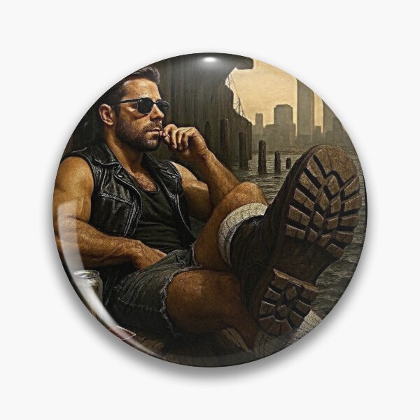 Item preview, 1970's Hudson Pier - Meet Me In The Shadows - Gay Leather Cruise New York Hyperrealism Series Gay Art designed and sold by ItsAKinkThing.