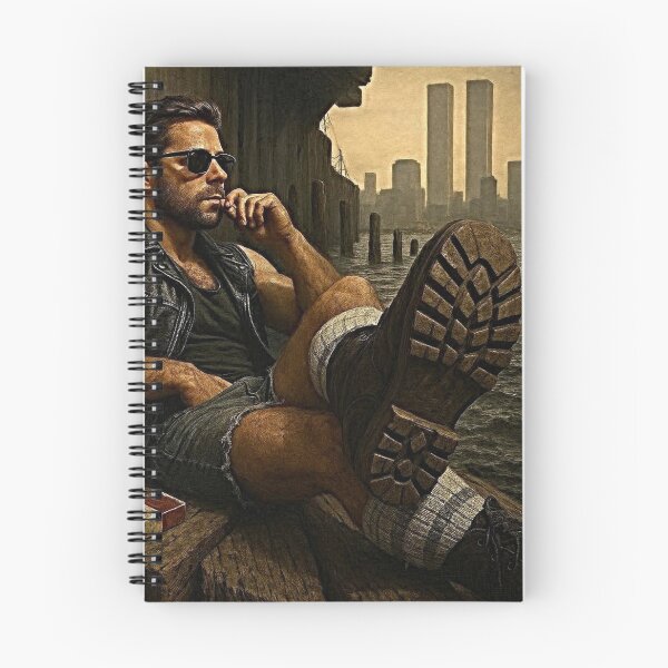 Item preview, 1970's Hudson Pier - Meet Me In The Shadows - Gay Leather Cruise New York Hyperrealism Series Gay Art designed and sold by ItsAKinkThing.
