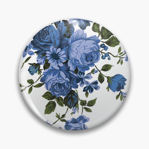 Item preview, Vintage Midnight Blue Roses - Classic Chinoiserie Floral Bouquet designed and sold by Midnight Nebula.