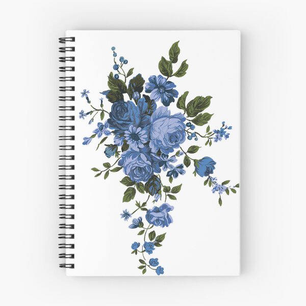Item preview, Vintage Midnight Blue Roses - Classic Chinoiserie Floral Bouquet designed and sold by Midnight Nebula.