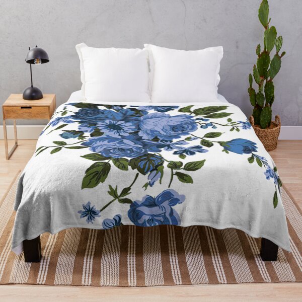 Item preview, Vintage Midnight Blue Roses - Classic Chinoiserie Floral Bouquet designed and sold by Midnight Nebula.