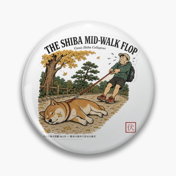 Item preview, The Shiba Mid-Walk Flop — Funny Stubborn Shiba Inu Tee designed and sold by nurusubetei.