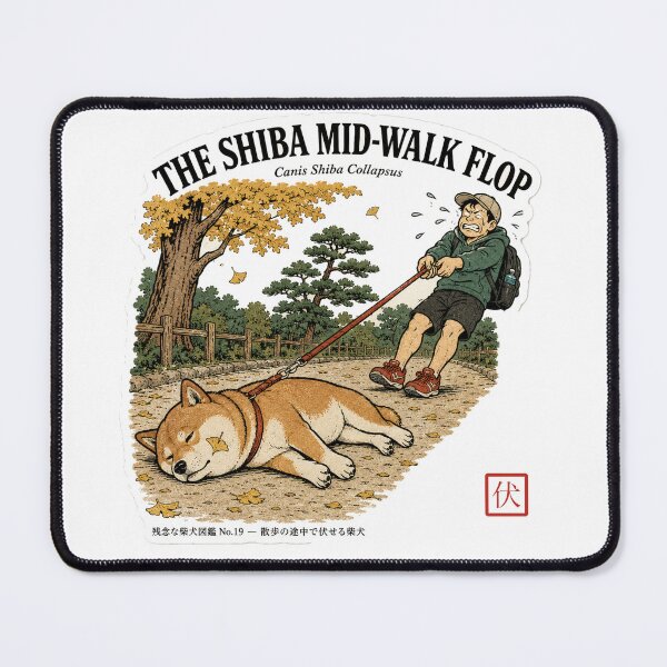 Item preview, The Shiba Mid-Walk Flop — Funny Stubborn Shiba Inu Tee designed and sold by nurusubetei.