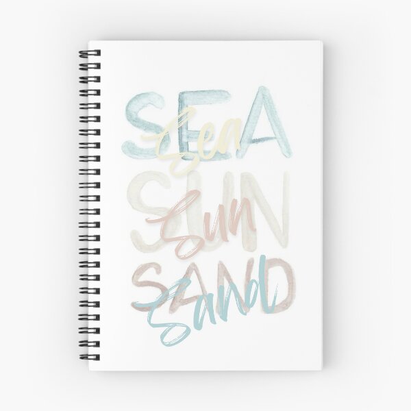 Item preview, SEA SUN SAND Handwritten Script Soft Coastal Colors designed and sold by trixie666.
