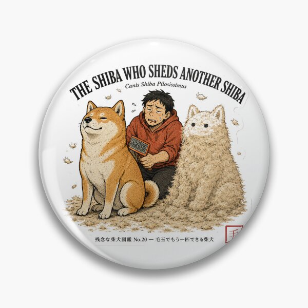 Item preview, The Shiba Who Sheds a Second Shiba — Funny Shiba Inu Shedding Tee designed and sold by nurusubetei.