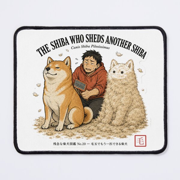 Item preview, The Shiba Who Sheds a Second Shiba — Funny Shiba Inu Shedding Tee designed and sold by nurusubetei.