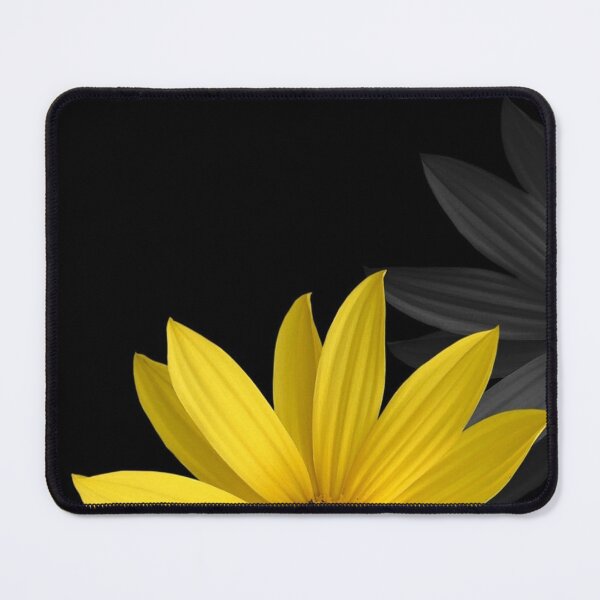 Item preview, Golden Contrast - Minimalist Yellow Daisy on Black Art designed and sold by Midnight Nebula.
