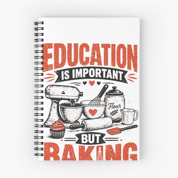 Item preview, Education Is Important But Baking Is Importanter Baker Pastry Chef Foodie designed and sold by SkeletonsDanger.