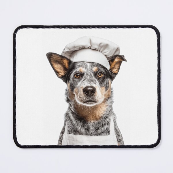 Item preview, Funny Australian Cattle Dog Chef Realistic Animal Cooking Humor Art designed and sold by LazyOwlStore.