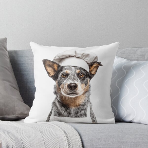 Item preview, Funny Australian Cattle Dog Chef Realistic Animal Cooking Humor Art designed and sold by LazyOwlStore.