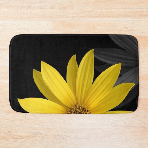 Item preview, Golden Contrast - Minimalist Yellow Daisy on Black Art designed and sold by Midnight Nebula.