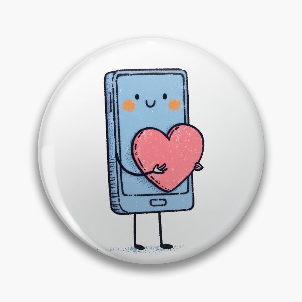 Item preview, Cute phone holding pink heart designed and sold by Baart72.