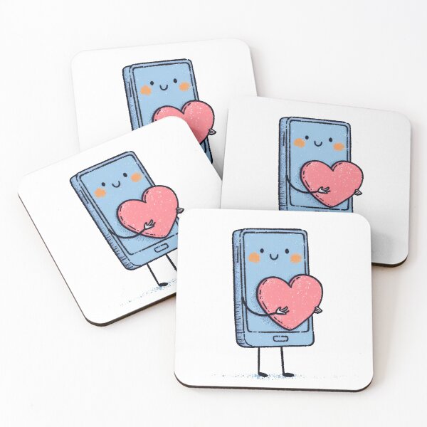 Item preview, Cute phone holding pink heart designed and sold by Baart72.