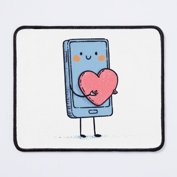 Item preview, Cute phone holding pink heart designed and sold by Baart72.