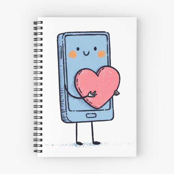 Item preview, Cute phone holding pink heart designed and sold by Baart72.