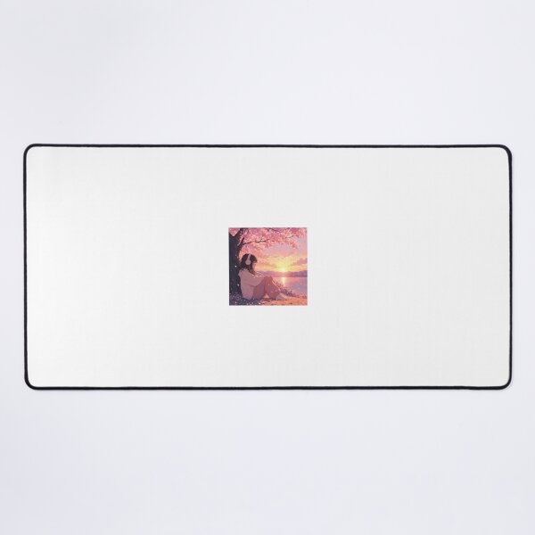 Item preview, Aesthetic Anime Girl Cherry Blossom Sunset Sticker   designed and sold by Chinnibujji.
