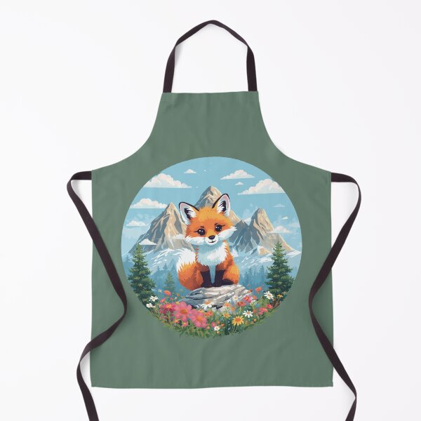 Item preview, Cute Fluffy Fox Mountain Adventure Emblem Dolomites designed and sold by SlothcoreVibes.