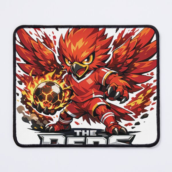Item preview, Crimson Phoenix Football The Reds Mascot Liverpool Fierce Chibi Fire Bird Esports Graphic designed and sold by Aekkaporn.