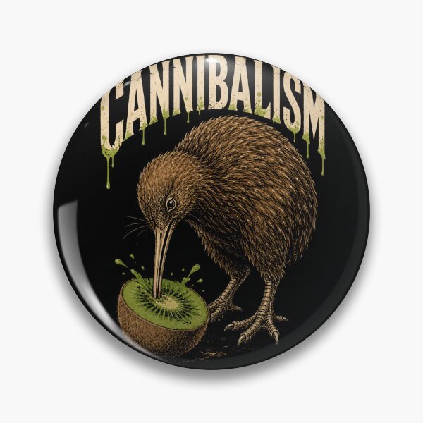 Item preview, Cannibalism – Kiwi Bird Eating Kiwi Fruit designed and sold by FocusedPatterns.