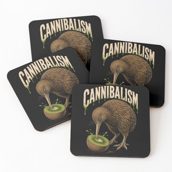 Item preview, Cannibalism – Kiwi Bird Eating Kiwi Fruit designed and sold by FocusedPatterns.